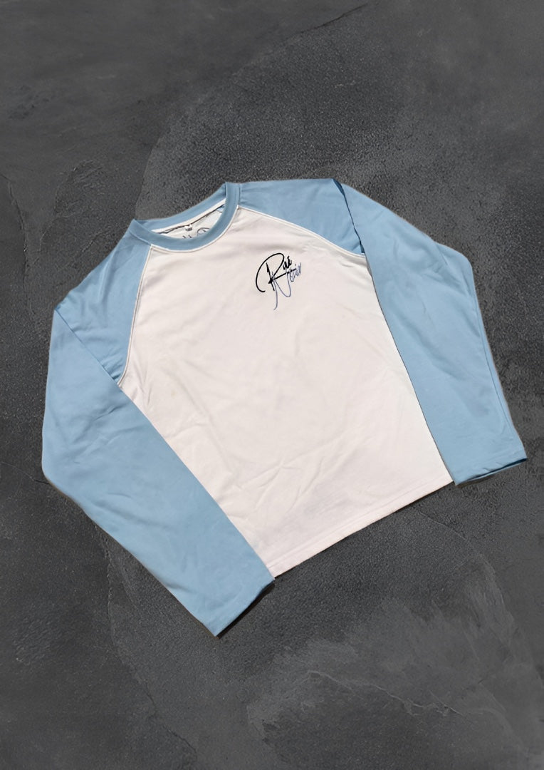 "Create your own Story" - Longsleeve Weiß/Blau